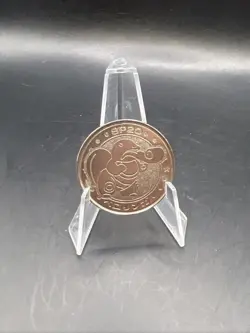 LICKITUNG Pokemon Battle Coin Silver Japanese Very Rare Nintendo Japan - Image 1