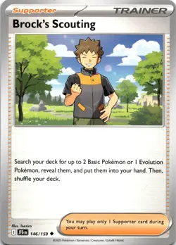 Pokemon Brock's Scouting 146/159 Journey Together Non Holo NM - Image 1