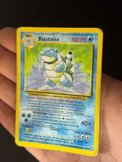 Blastoise Holo Base Set 2/102 Pokemon Card Poor Damaged ITA - Image 3