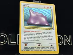 1999 Pokémon Card Fossil Holo - Ditto 3/62 LP - Image 4