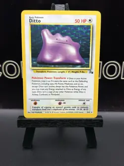 1999 Pokémon Card Fossil Holo - Ditto 3/62 LP - Image 9