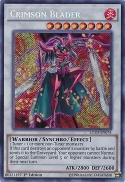Crimson Blader - LC5D-EN074 - Secret Rare NM Legendary Collection 5 Yugioh - Image 2