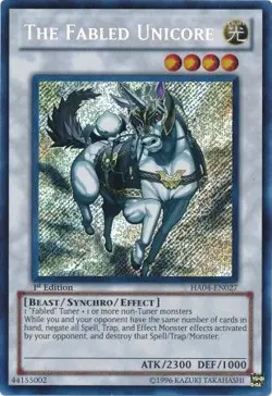 The Fabled Unicore - HA04-EN027 - Secret Rare NM Hidden Arsenal 4 Yugioh - Image 1