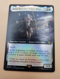 Rosa, Resolute White Mage (Extended Art) MTG Final Fantasy FOIL - Image 4