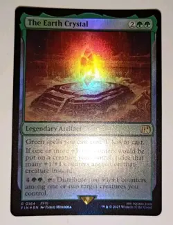R 0184 The Earth Crystal Final Fantasy (Foil) Rare MTG Card FFIII Artifact NM - Image 3