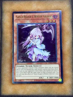 Yugioh Ghost Reaper & Winter Cherries OP20-EN001 Ultimate Rare NM - Image 1