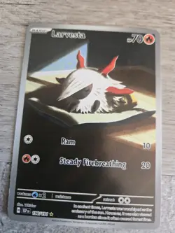 Pokemon Card Larvesta 196/191 Illustration Rare Surging Sparks Near Mint - Image 1