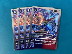 Arresterdramon: Superior Mode BT21-072 Playset World Convergence Digimon Card x4 - Image 1