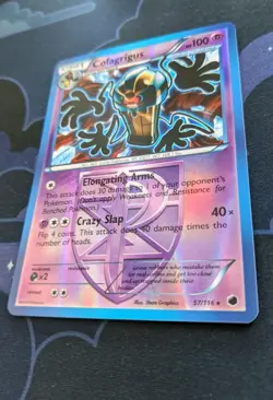 Cofagrigus 57/116 Pokemon Card Reverse Holo Rare BW Plasma Freeze Pokemon TCG NM - Image 3