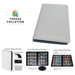 Elegant 16-Pocket Trading Card Album with 1000+ Pockets - Ideal Collector Gift - Image 1