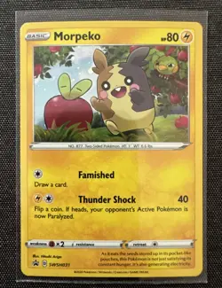Morpeko SWSH031 - Pokemon TCG Black Star Promo Card Holo Foil Rare - Near Mint - Image 1