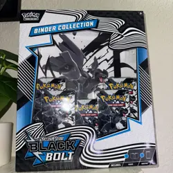 Pokemon TCG Black Bolt Binder Collection Sealed New - 5 Packs + Binder Card List - Image 1