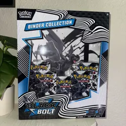 Pokemon TCG Black Bolt Binder Collection Sealed New - 5 Packs + Binder Card List - Image 2