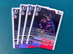 GulusGammamon BT21-069 Playset World Convergence Digimon Card Game x4 - Image 1