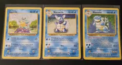Squirtle Wartortle Blastoise 001 002 003 Pokemon Trading Card Game Classic Set - Image 2