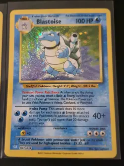 Squirtle Wartortle Blastoise 001 002 003 Pokemon Trading Card Game Classic Set - Image 5