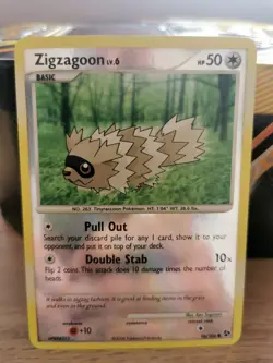 Zigzagoon 96/106 Diamond Pearl Great Encounters Reverse Holo Pokemon Card NM - Image 1