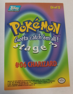 Vintage Topps Charizard Stage 3 E6 of 12 #06 Pokemon Card 1998 Non-Holo RARE LP - Image 2