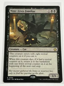 Nine Lives Familiar 66 MTG Foundations 2024 Mint - 9.0 + Non Foil Rare - Image 2