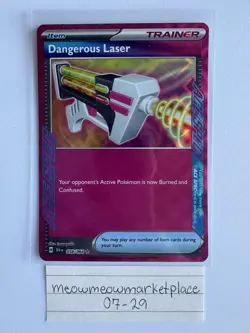 Pokemon TCG Dangerous Laser Trainer Card 058/064 Shrouded Fable Ace Spec - Image 2