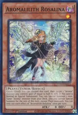 Yugioh - Aromalilith Rosalina - 1st Edition Super Rare NM - Free Holo Card - Image 1
