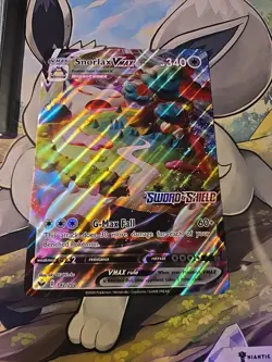 Snorlax VMAX JUMBO Card 142/202 Stamped Gamestop Promo Pokemon Sword & Shield - Image 1