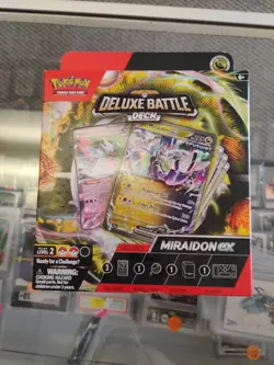 NEW Pokemon Deluxe Battle Deck MIRAIDON ex Factory Sealed Box Ready To Play Deck - Image 2