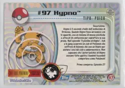 Hypno Italian Silver Foil Topps Pokemon TV Animation Edition Series 2 #97 04qn - Image 2