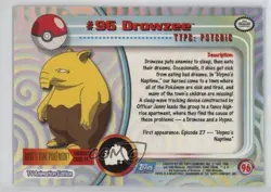 Drowzee Italian Silver Foil Topps Pokemon TV Animation Edition Series 2 #96 8d4 - Image 2