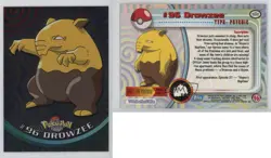 Drowzee Italian Silver Foil Topps Pokemon TV Animation Edition Series 2 #96 8d4 - Image 3