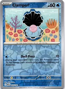 Pokemon Clamperl 054/182 Destined Rivals Reverse Holo NM - Image 1