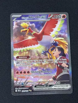 Pokemon Ethan's Ho-Oh EX 230/182 Destined Rivals Special Illustration Rare NM - Image 1