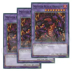 Yugioh - Meteor Black Dragon x 3 - 1st Edition NM - Plus Free Holo Card - Image 2