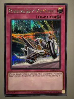 YUGIOH GLADIATOR BEAST WAR CHARIOT ASIA ENGLISH CR06-AES18 SECRET RARE (1ST RUN) - Image 1