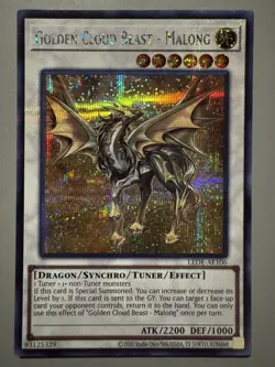 YUGIOH GOLDEN CLOUD BEAST - MALONG ASIA ENGLISH EDITION LEDE-AE106 SECRET RARE - Image 1