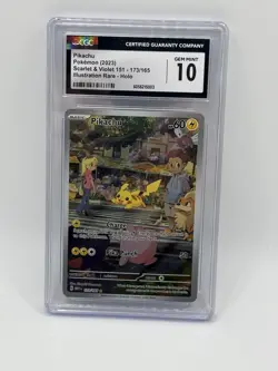 Pokemon Pikachu Scarlet & Violet Holo Card and Arbok Temporal Forcrs CGC 10 - Image 1