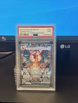 PSA 9 MINT Charizard ex 223/197 Obsidian Flames Pokemon Graded Card U.S. Seller - Image 1