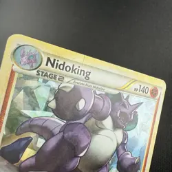 Pokemon TCG Nidoking 6/102 HGSS Triumphant Cracked Ice Holo Rare Card - Image 3
