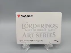 MTG LOTR Legolas, Counter of Kills Art Card Gold Stamped Signature Magic - Image 2