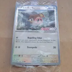 POKEMON PROMO CARD - SCARLET AND VIOLET - LECHONK 154/198 (REV HOLO) (SEALED) M - Image 1