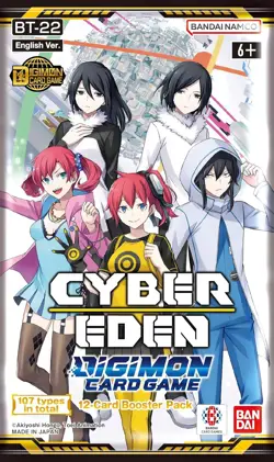 Digimon Card Game Cyber Eden Booster Pack BT22 [ENGLISH 12 Cards] - Image 1