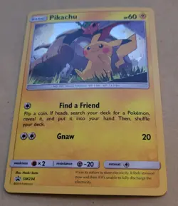 POKEMON PROMO CARD - SUN & MOON - PIKACHU SM234 (HOLO) NM - Image 1