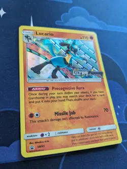 Lucario SM95 Promo Pokemon Card SM Ultra Prism TCG Pokemon Trading Card Game - Image 4