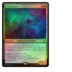 NM In Hand Cosmogoyf Ships Now FOIL EOE Rare Golgari Exile Matters MTG - Image 1