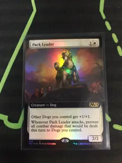 MTG Magic The Gathering Pack Leader Foil Ext. Art Dog Lord Commander - Image 1