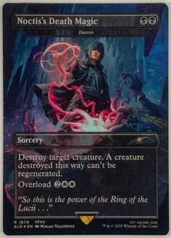 Damn Secret Lair Final Fantasy Noctis Death Magic Foil SLD MTG - Image 1