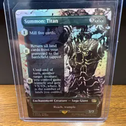 Summon: Titan (Borderless) #373 FOIL - MTG Final Fantasy (FIN) - Unplayed / NM - Image 1