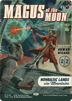 NM In Hand Magus of the Moon Ships Now EOE Special Guest Pulp Art Stax MTG - Image 1