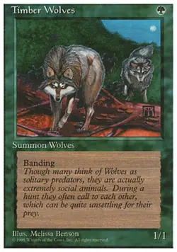 Timber Wolves - Light Play MTG 4th Edition - Image 1
