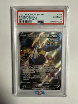 PSA 10 GEM MINT Empoleon V 146/163 Alternate Alt Art Battle Styles 2021 Pokemon - Image 1
